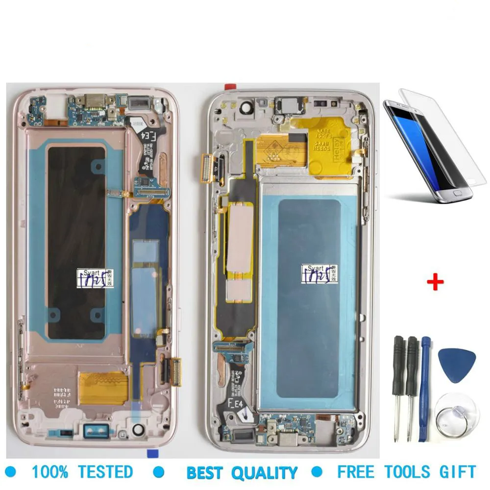 

Original SUPER AMOLED LCD Screen For Samsung Galaxy S7 Edge Screen G935 SM-G935F LCD Display Touch Digitizer Assembly with Frame