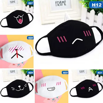 

Korean Pop Anime Mask Winter Warm Mouth Fabric Mask Dust Mask Cartoon Face Dustproof Cotton Anti Reusable Double Mouth Mask