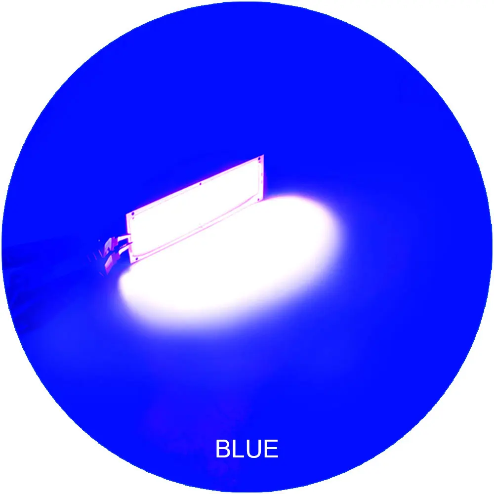 Blue 120x36 мм COB светодиодный светильник, 12 В, 10 Вт, светильник, излучающий диод, красный, синий, теплый, натуральный, холодный белый, светодиодный светильник для DIY, светодиодный - Испускаемый цвет: Blue