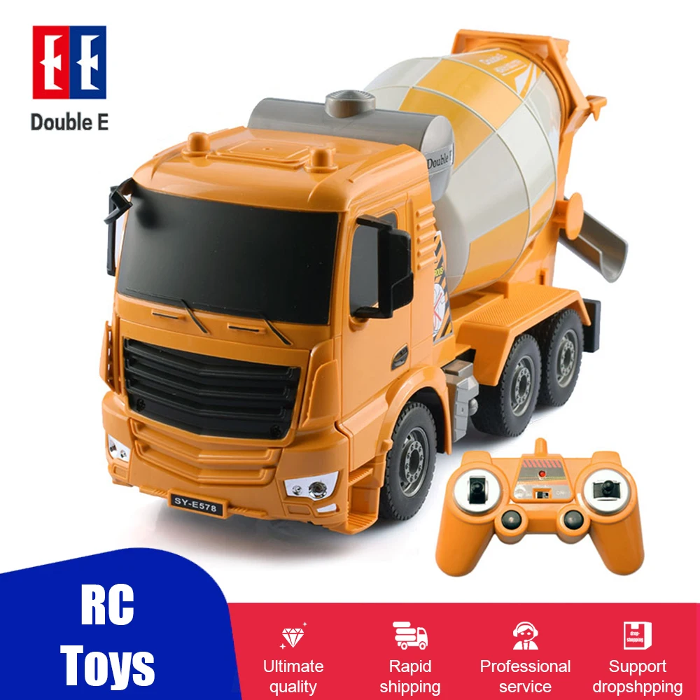 

DOUBLE E E578 1/26 RC Trucks Construction Toys Vehicles Mini Remote Control Cars Mixer Truck Engineering Car Toys for Boys Gift