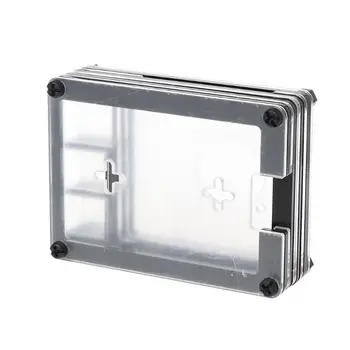 

Transparent Acrylic Case Protective Shell Cover with Cooling Fan Screwdriver for Raspberry Pi 4 Model B