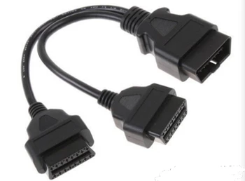 

OBD2 OBD-II Splitter Adapter Extension 16 Pin Cable Male to Dual Female Y Cable