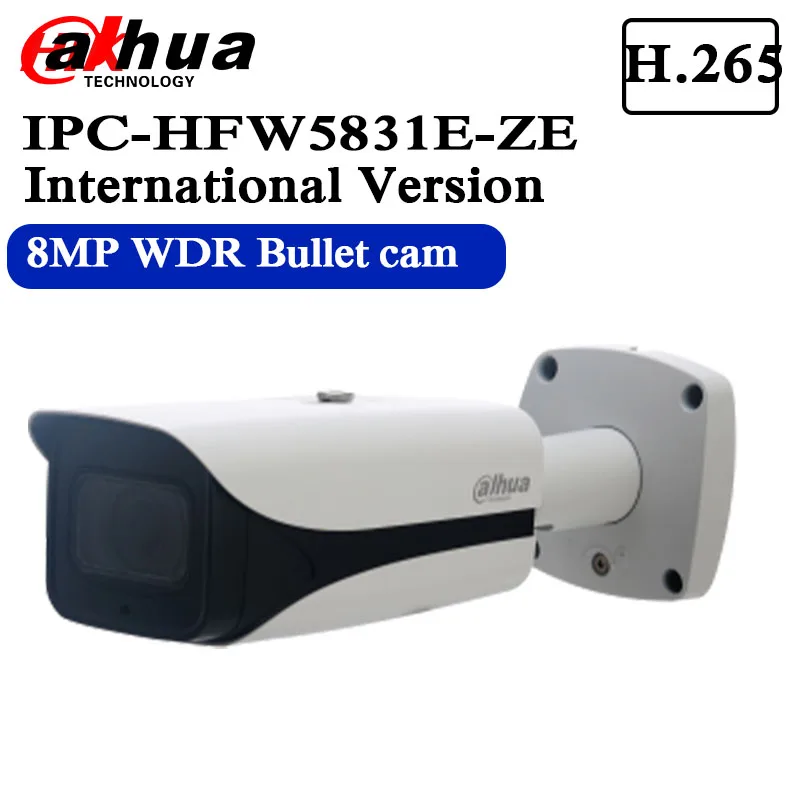 

Free Shipping English version with logo 8MP WDR IR Bullet Network ip security Camera POE 50m IR motorized lens IPC-HFW5831E-ZE