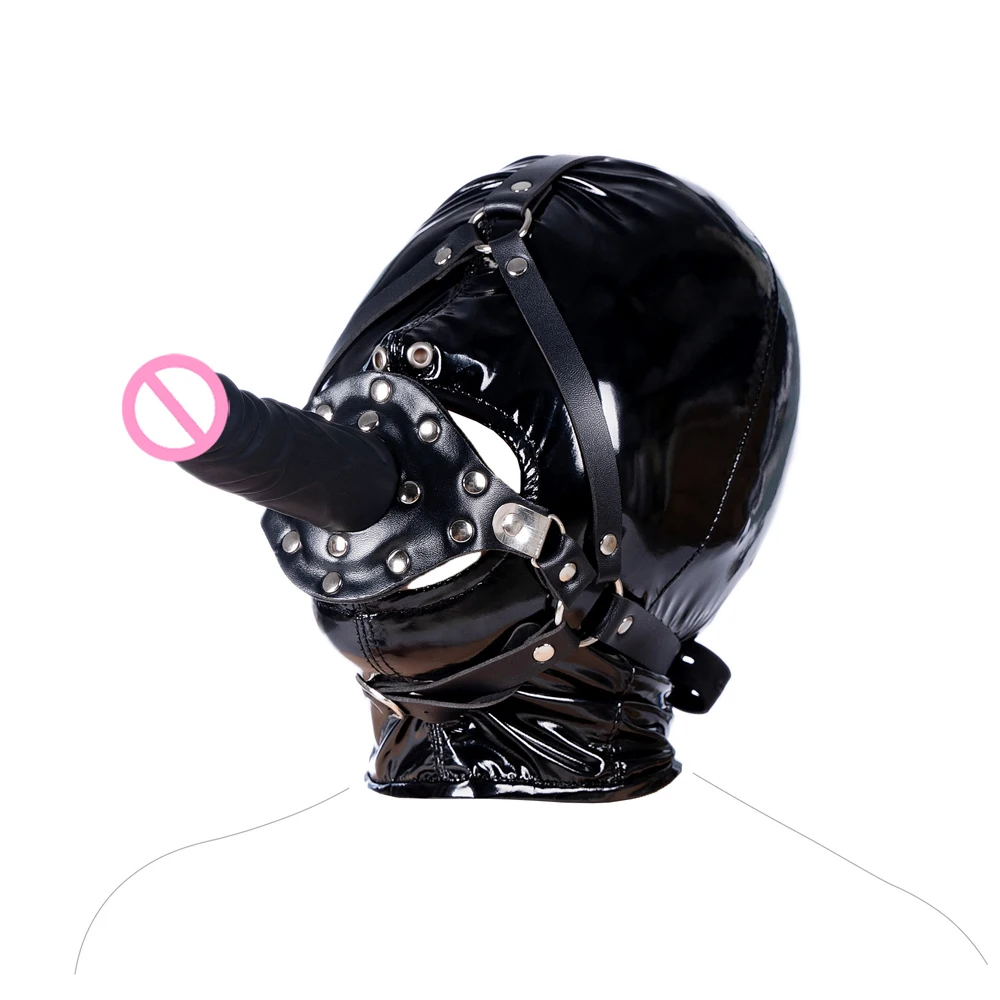 

Deep Throat Penis Plug Training Leather Harness Silicone Double Headed Mouth Plug Short Extended Flail Fun Mouth Ball