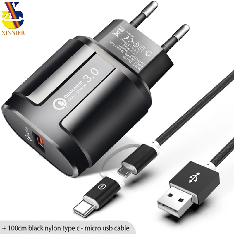 Быстрая зарядка 3 0 18 Вт Qualcomm QC 4 быстрое зарядное устройство USB портативное для