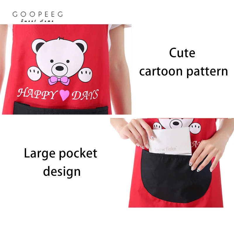 1Pcs Striped Waterproof Polyester Apron Woman Adult Bibs Home Cooking Baking Coffee Shop Cleaning Aprons Kitchen Accessory