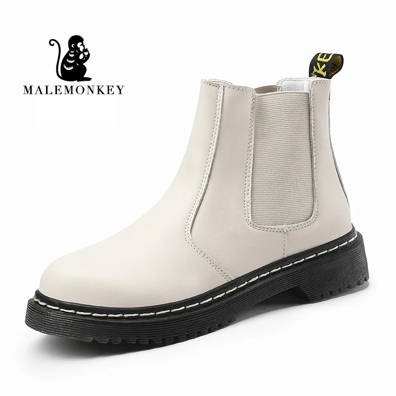 

Malemonkey 2019 Size35-40 Winter Shoes Woman Fashion Lady Boots Chelsea Boots Classic Women's Boots Lace-up Round Toe