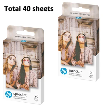 

40 Sheets 5*7.6cm Sticky-Backed Photo Paper For HP Sprocket Photo Printer For Gloss HP Zink Pocket Photo Paper