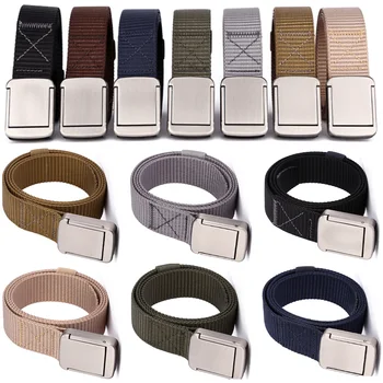 

Men’s Quick Dry Durable Nylon Waistband Solid Color Belt Smooth Buckle Belts RDBLT0018