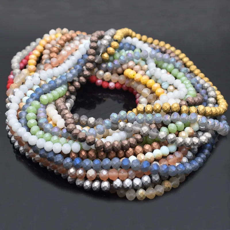 

Matte Colors 8mm 65pcs Rondelle Austria Crystal Beads Faceted Glass Beads Loose Spacer Round Beads For Jewelry Making Bracelet