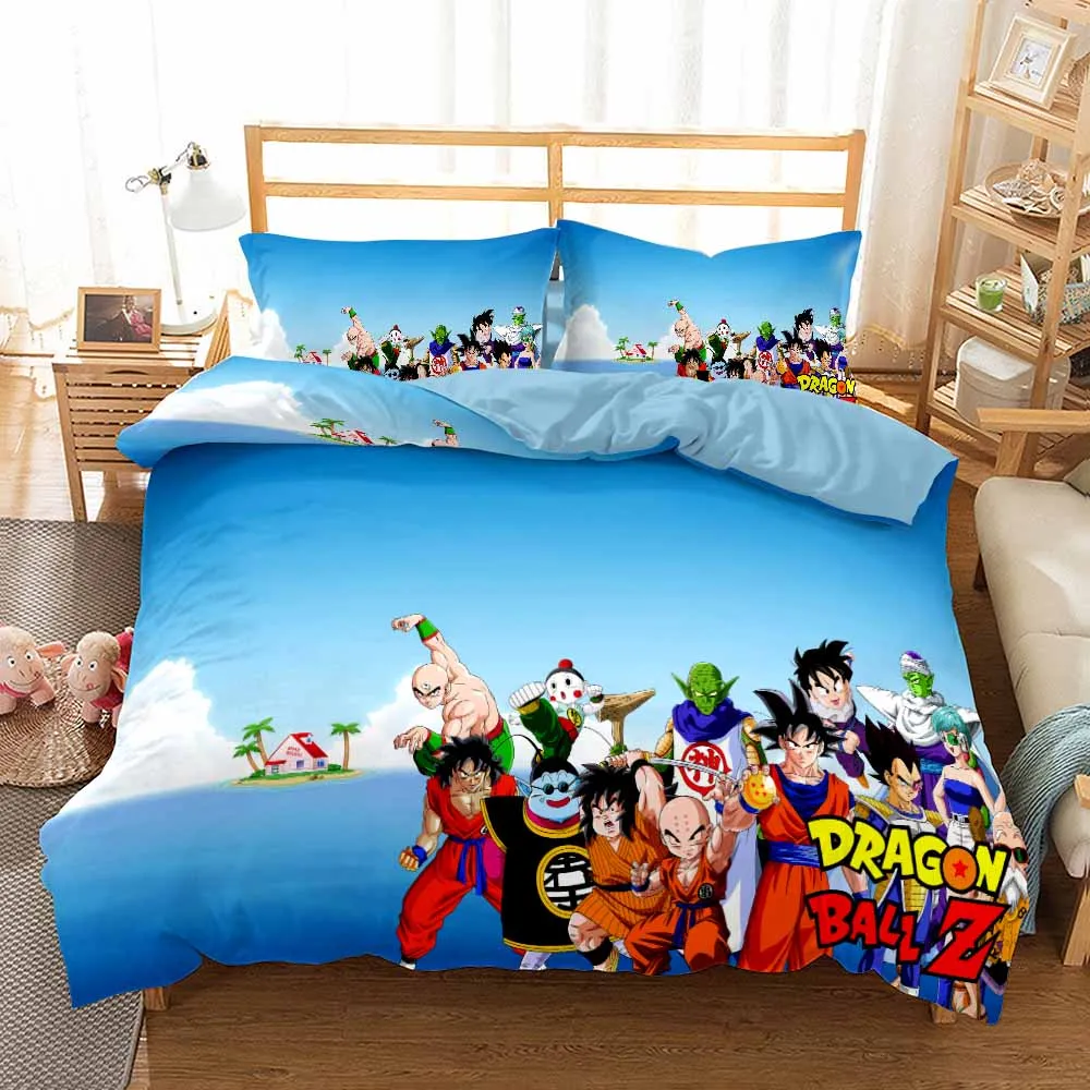Color-11 Новые корейские носки из хлопка, хлопковые Dragon Ball Z Комплект постельного белья наволочка близнец полный queen King Размеры для мальчиков и девочек, Комплект постельного белья 2/3 шт. набор пододеяльников - Цвет: Color-11
