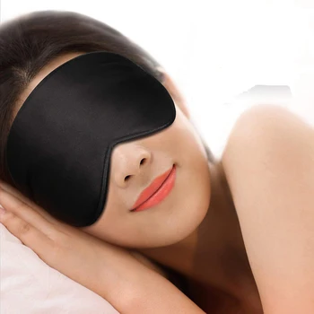 

Ultra Soft Skin-Friendly sleep mask Pure Natural Silk Fabric and Natural Cotton Filled Sleeping Eye Mask with Adjustable Strap