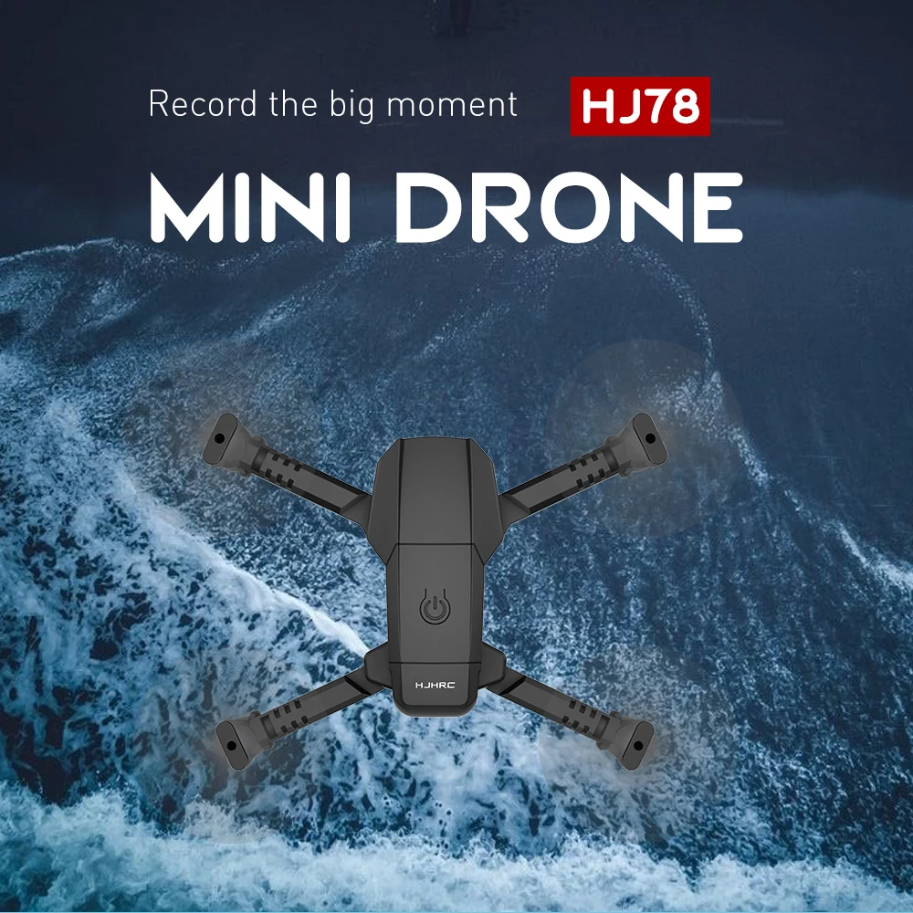 HJ78 Mini Drone 4k Professional HD Dual Camera WIFI FPV Foldable Quadcopter Fixed Height RC Helicopter Gift Toys blessbe bb24 drone