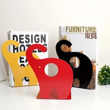 1 пара милый слон форма книжные концы креативный студенческий блокнот подставки набор канцелярских принадлежностей настольная стойка для книг