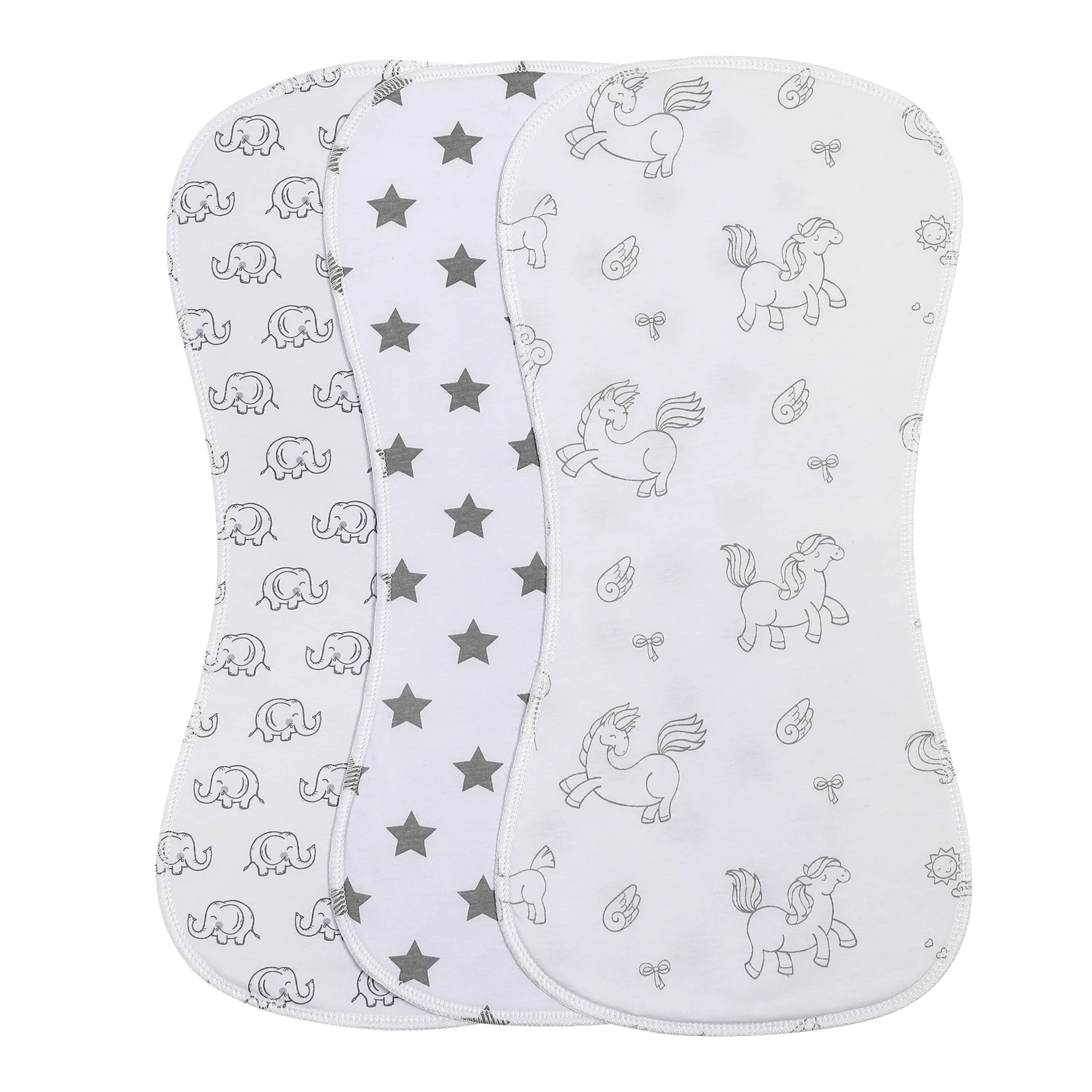 Baby Accessories discount Baby Burp Cloths Organic Cotton Absorbent Towel Fabric 3 Layer Baby Burp Set Ultra Absorbent Burping Cloth Unisex Fashion Bibs custom baby accessories