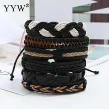 6 нитей/набор, искусственный браслет для мужчин/женщин, многослойный, модный, ручной работы, вязаный, Femlae, мужской браслет, веревка, обёрточная бумага, браслеты и браслеты
