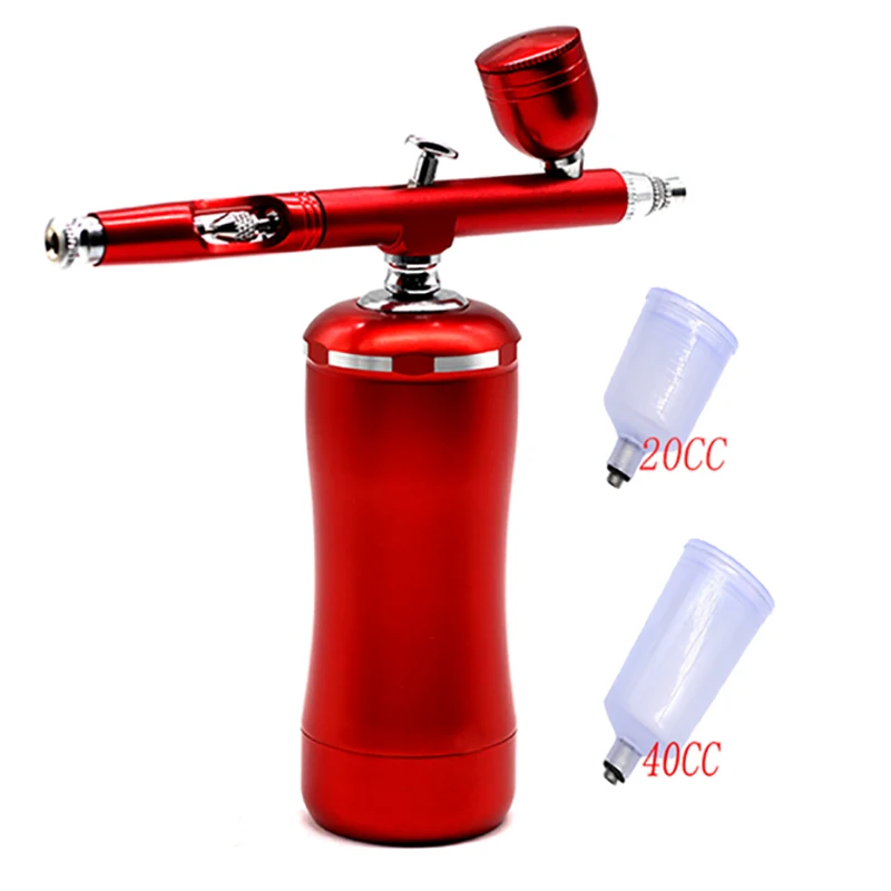 

0.3mm Dual Action Mini Air Compressor Spray Gun Airbrush Set Capacity Set for DIY Wall Drawing Painter