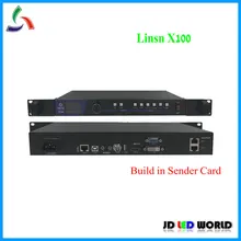 Linsn X100 светодиодный видео процессор Встроенный светодиод Linsn отправка карты поддерживает светодиод Linsn приемная карта RV901/RV908/RV902