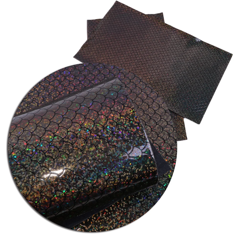 David accessories 30*140 см рыбы Весы синтетическая кожа для волос с бантом, платье-пачка с бантом сумки создания проектов своими руками, 1Yc4309 - Цвет: 1058217015