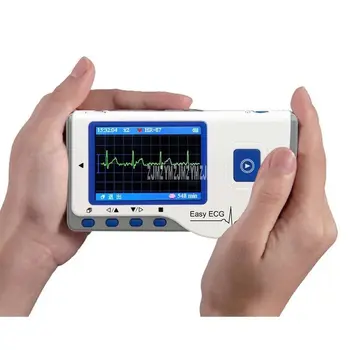 

2.8-inch Patient ECG Monitor English Version Digital Handheld Portable Electrocardiograph 30bpm-240bpm Heart Rate Monitor