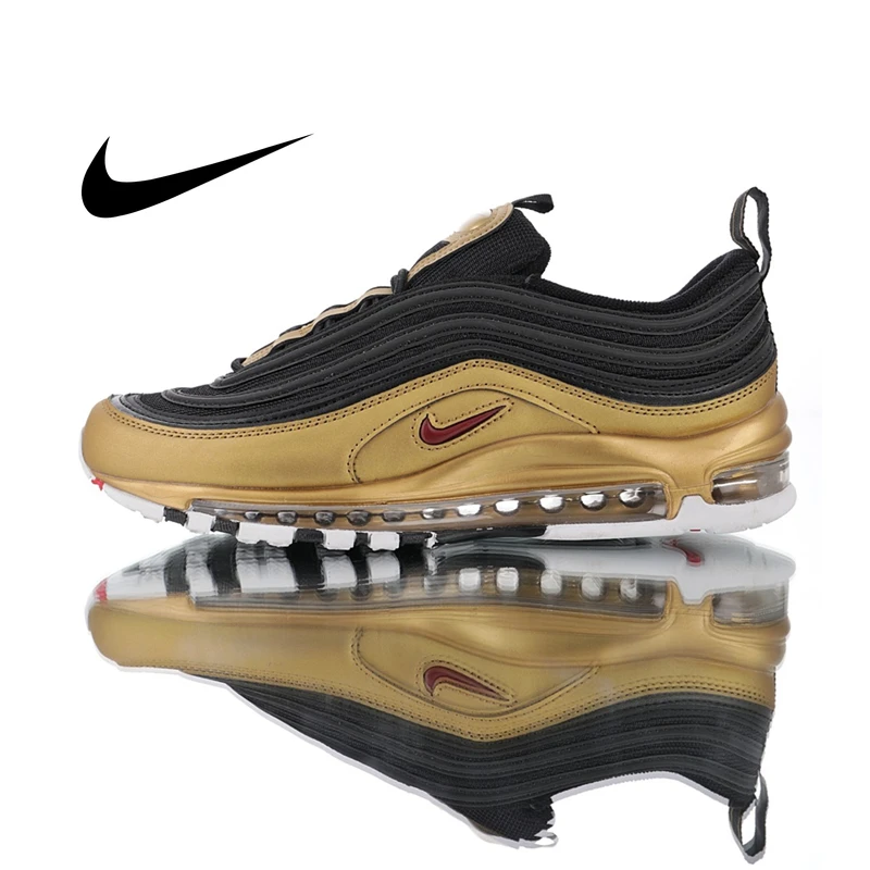 Оригинальные подлинные мужские кроссовки для бега от Nike Air Max 97 QS, модные спортивные кроссовки AT5458-002
