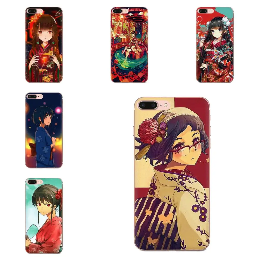 Cute Cartoon Anime Big Eyes Kimono Girl For Galaxy Alpha Note 10 Pro A10 A20 A20E A30 A40 A50 A60 A70 A80 A90 M10 M20 M30 M40 | Мобильные