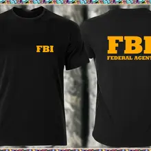 Футболка FBI, Рождественская футболка, Мужская футболка в стиле хип-хоп, Мужская хлопковая футболка с коротким рукавом, футболки