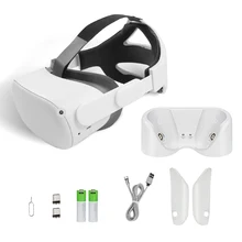 

VR Protective Cover Set For Oculus Quest 2 With Strap Handle Grip VR Touch Controller Shell Case For Oculus Quest 2 Accessories