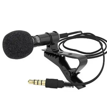 

1/2Pcs/set Microphone Clip-on Collar Tie Mobile Phone Lavalier Microphone Mic for ios Android Cell Phone Laptop Tablet Recording