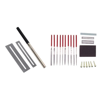 

1set Guitar Fret Tools Crowning File Fret Dressing File & 1 Set Guitar Fret Sanding Leveling Tool