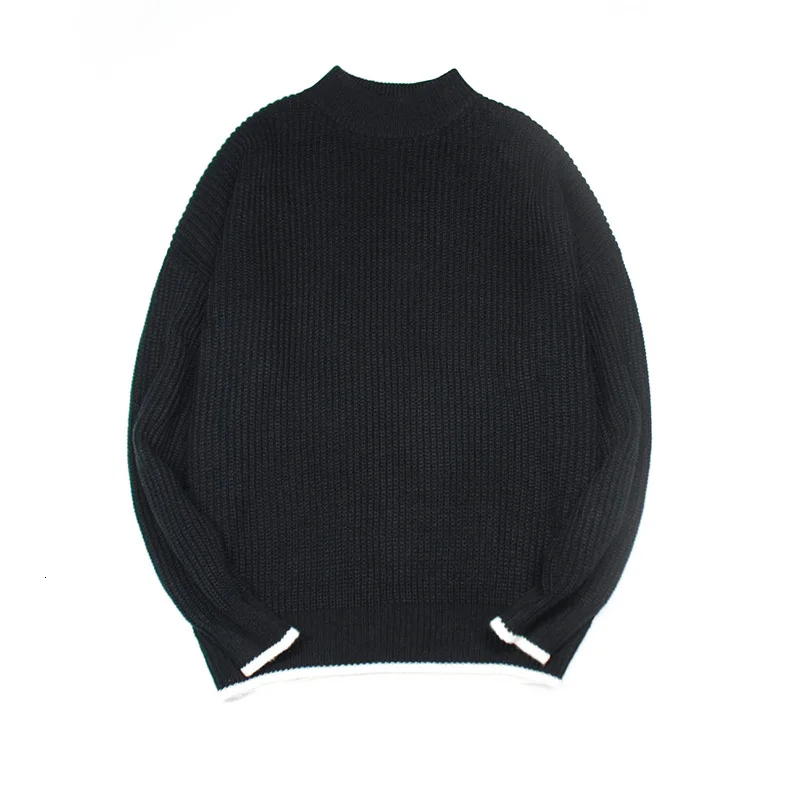 Winter New Sweater Men Warm Fashion Solid Color Casual O-neck Sweater Pullover Man Streetwear Wild Loose Long-sleeved Sweater
