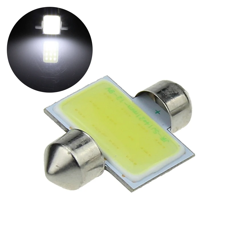 

10pcs White 31MM Car COB 12 Chips Auto Interior Light Bulbs Festoon Dome Map Car Styling