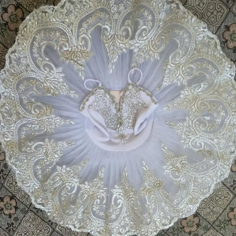 Белая профессиональная балетная пачка для детей Детский балетный костюм в виде