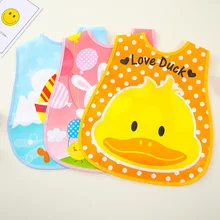 

Baby Bib Removable Waterproof Saliva Rice Pocket Imitation Silicone Stereo Children Baby Feeding Bavoir Manches Cartoon Bebé Bib