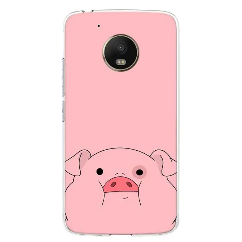 Милый розовый Kawai чехол с рисунком свиньи чехол для телефона для Motorola Moto G7 G6 G5S G5 E4 Plus G4 E5 Play power EU Подарочный чехол с рисунком - Цвет: TW112-8