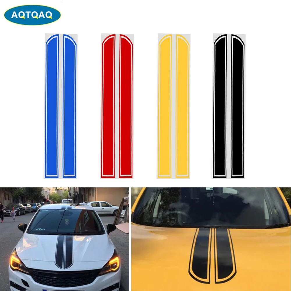

1Set 130CM*24CM Reflective Car Hood Sticker Auto Front Cover Stripes Sticker Auto DIY Body Vinyl Sticker