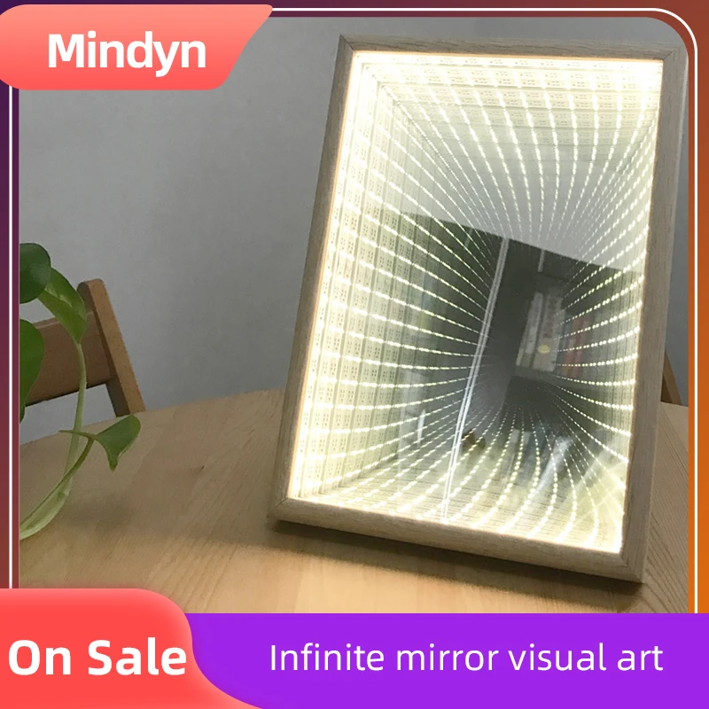 Mindyn Электроника ручной работы 3D бесконечное зеркало светодиодное мигающее
