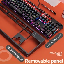 

2021 New Dual-structure Mechanical Keyboard Abs Matte Material With Delicate Touch Embedded Detachable Panel Computer Keyboard