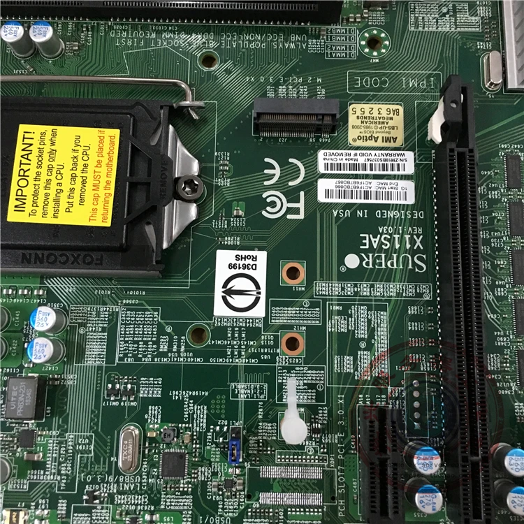 X11SAE C236 чип LGA1151 e3-1200v5/V6 одноканальная рабочая станция Материнская плата может M.2