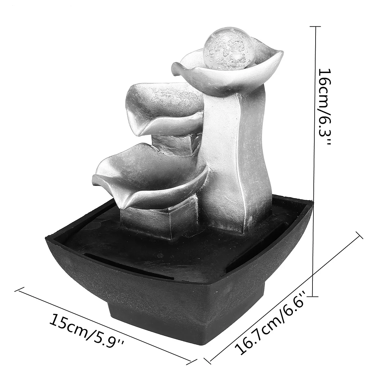 Rockery Indoor Fountain Waterfall Feng Shui Desktop Water Sound Meter Decoration Crafts Home Decoration Accessories Gifts