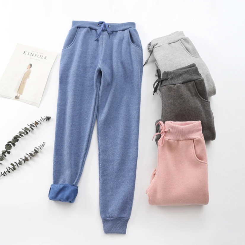 

Plus Fleece Women Harem Pants Thicken Warm Casual Loose Sweatpants Autumn Winter Fashion Korean Style Female New Jogger Trousers