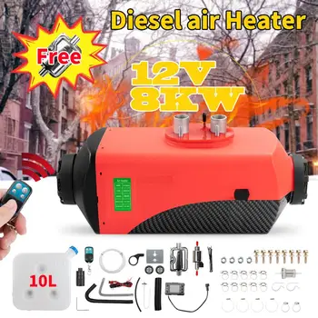 

Renoster 8KW Diesel Car Heater 12V Car Parking Air Diesels Fuel Heater with 4 Keys Switch Silencer for Trucks Motor Home Boat