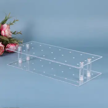 

21 Holes Acrylic Shelf Transparent Lollipop Stand Cake Pop Lollipop Display Stand Dessert Sticks Transparent Lollipop