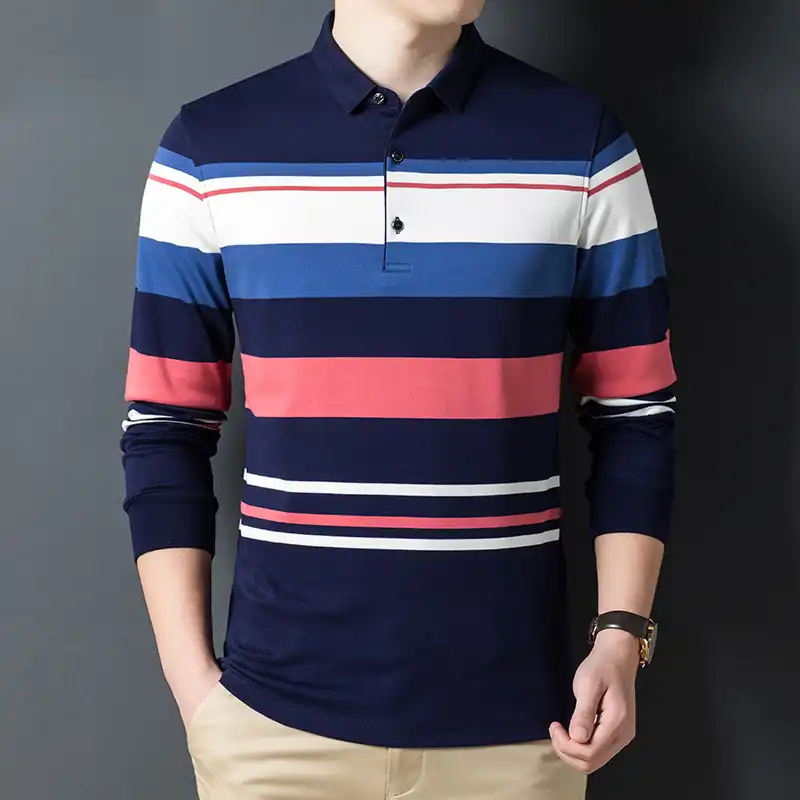 business casual long sleeve polo