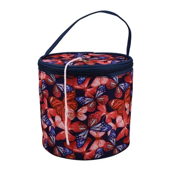 

JHD-Home Daily Storage Bag Wool Yarn Crochet Sewing Needle Handbag Weaving Tool Tote Oxford Cloth Material Lightweight Easy to W