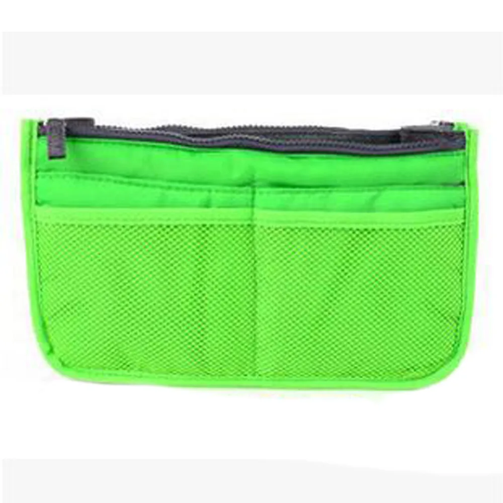Высококачественная утолщенная косметичка большой вместительности нейлоновая сумка для хранения дорожный Органайзер-вставка Сумочка Кошелек косметичка для женщин#15 - Цвет: Green