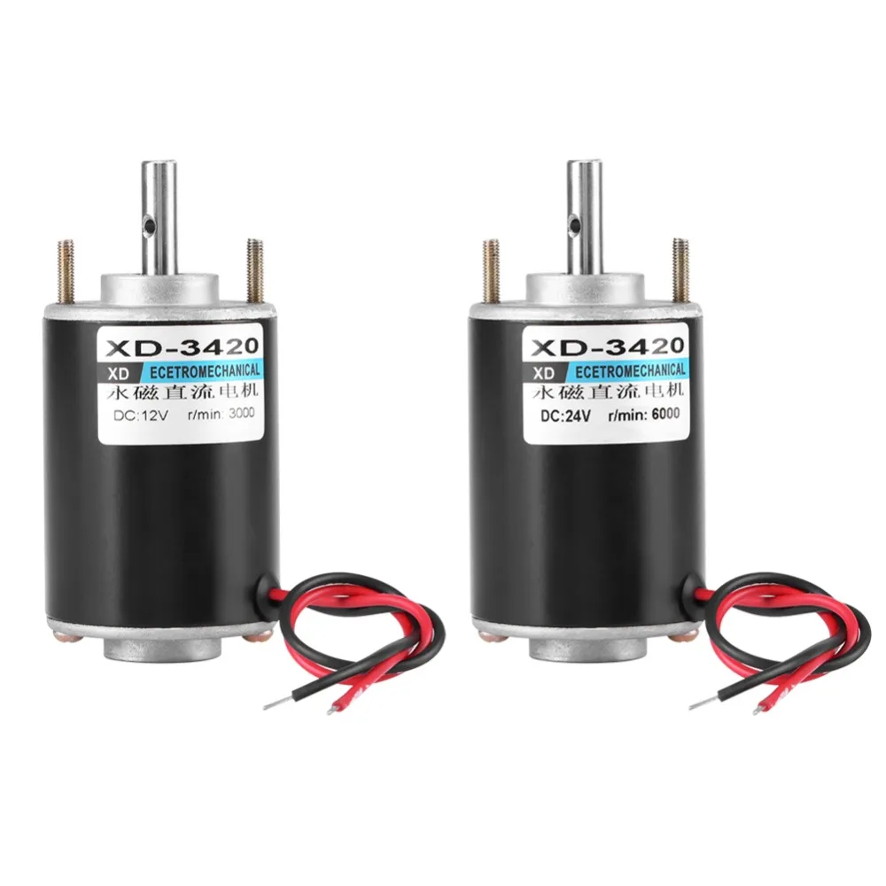 

Permanent Magnet DC Motor XD-3420 12/24V 30W Brush DC Motor High Speed CW/CCW