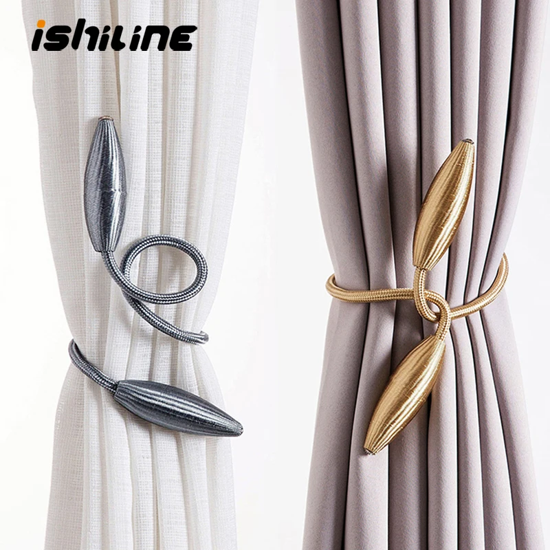 

Metal Leaf Shape Curtain Cloth Strap Curtain Flexible Bandage Household Curtains Buckle Tieback Living Room/Bedroom Decoration