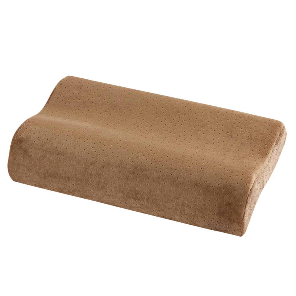 Подушка из пены памяти 3 цвета Ортопедическая подушка латексная подушка для шеи волоконно-медленный отскок Массажер для здоровья шейки матки подушка - Цвет: coffee