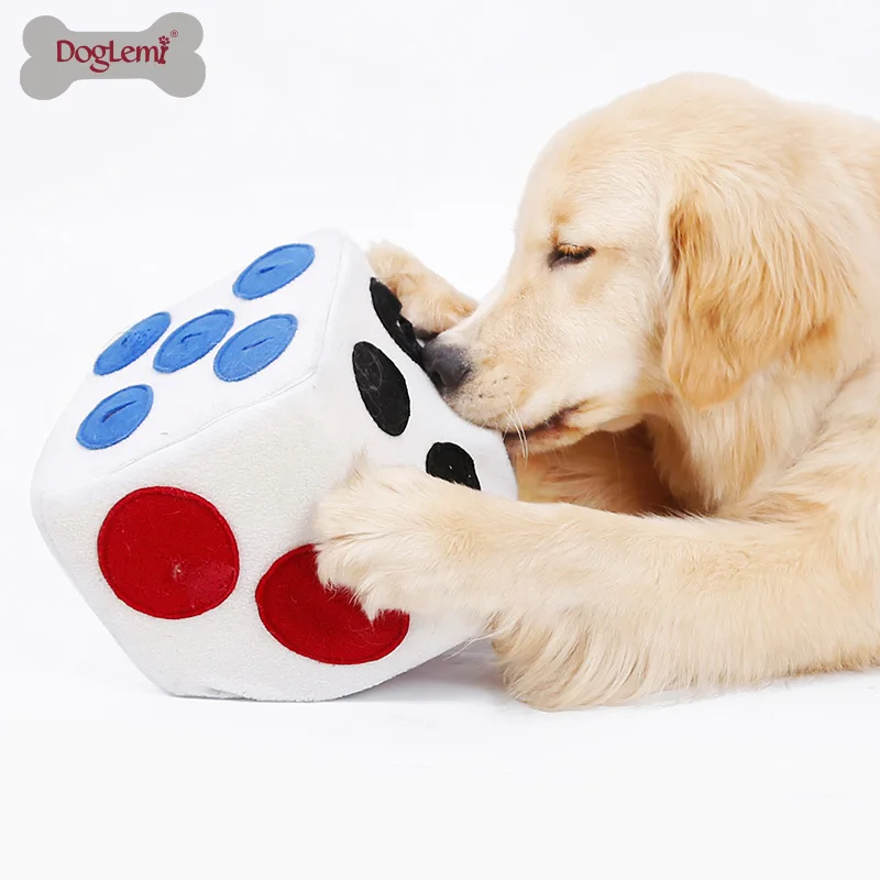 

Dog Plush Toys Color Dice Doll Training Play Sniffing chong yong Supplies Big Dog Educational Tibetan Food Toy